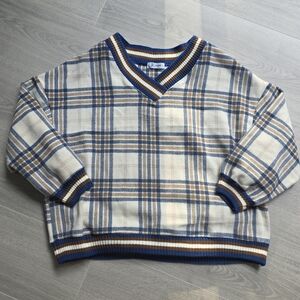 Plaid V-Neck Sweater